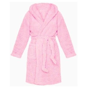 NWT Womens plush pink animal ear bathrobe size large.